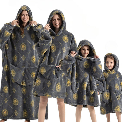 Kürbis Hoodie-Decke für Halloween Gemütlichkeit – SpookySnuggle