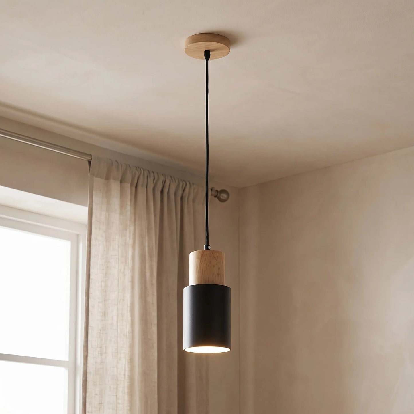 Scandinavian-Style Cylinder Pendant Lamp -  Nordevra