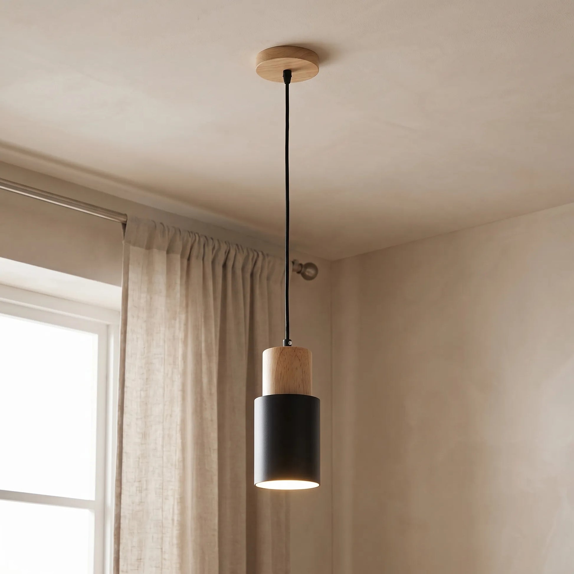 Scandinavian-Style Cylinder Pendant Lamp -  Nordevra
