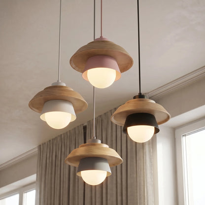 Scandinavian-Style Wooden Pendant Lamp -  Nordalux