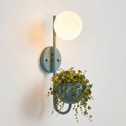Scandinavian Wall Sconce With Planter -  Verdura
