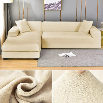 Stretch Velours Sofabezug mit luxuriöser Verarbeitung – Sofina