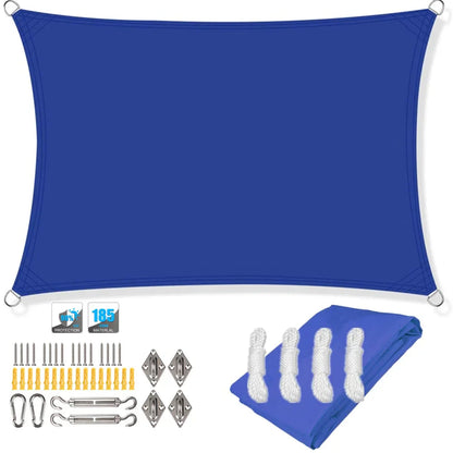Wasserfester rechteckiger Sonnenschutzsegel mit UV-Schutz und Montagesets – ShadeGuard