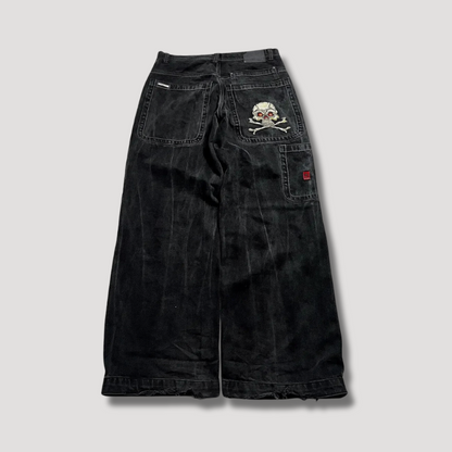 Schwarze Baggy-Jeans mit Hoher Taille – Raven