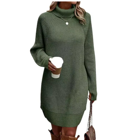 Herbstliches Strickkleid mit Rollkragen – Maris