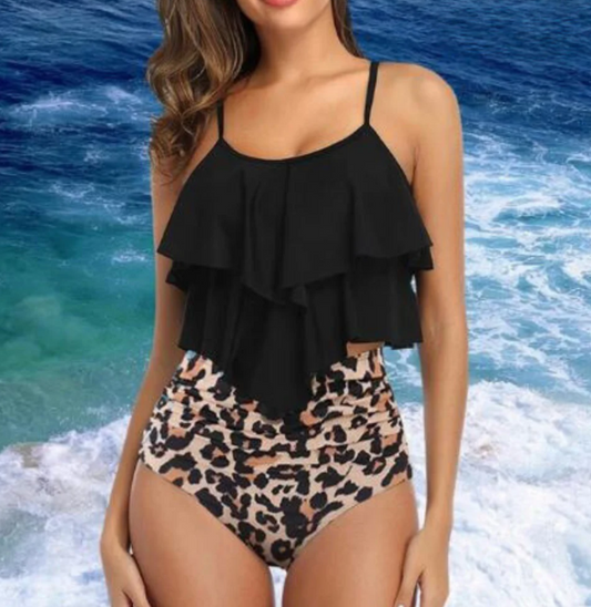 Tankini mit Raffung und hohem Bund – Neriah