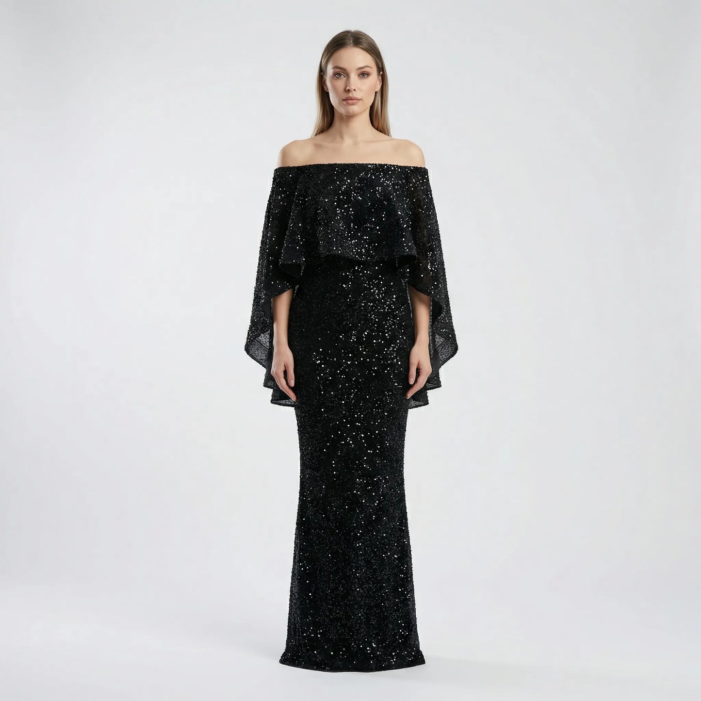 Schimmerndes A-Linie Maxikleid - Jeanne