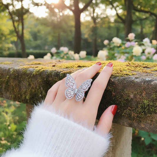 Schmetterlingsring Aus Silber - ButterflyRing 