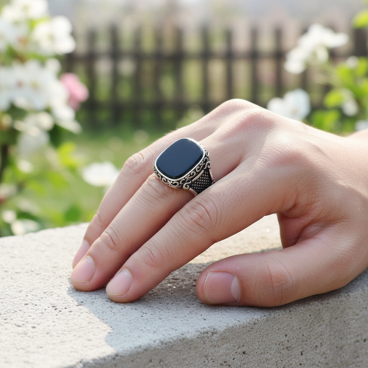 Schmuckring Für Herren - OnyxRingMax 