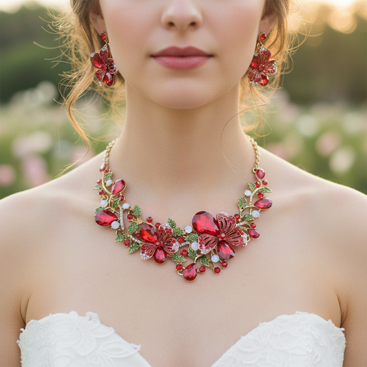 Schmuckset Mit Kette - FloralCharm 