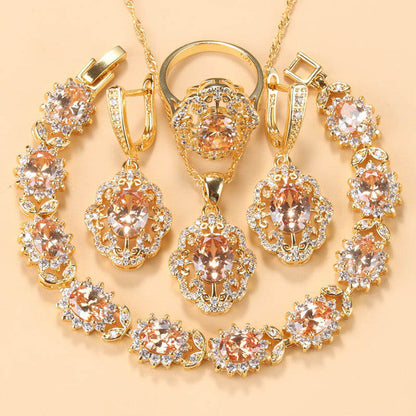 Schmuckset Mit Zirkonia - GlamourEssence 