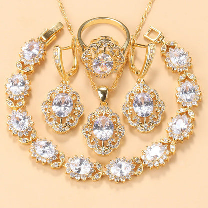 Schmuckset Mit Zirkonia - GlamourEssence 