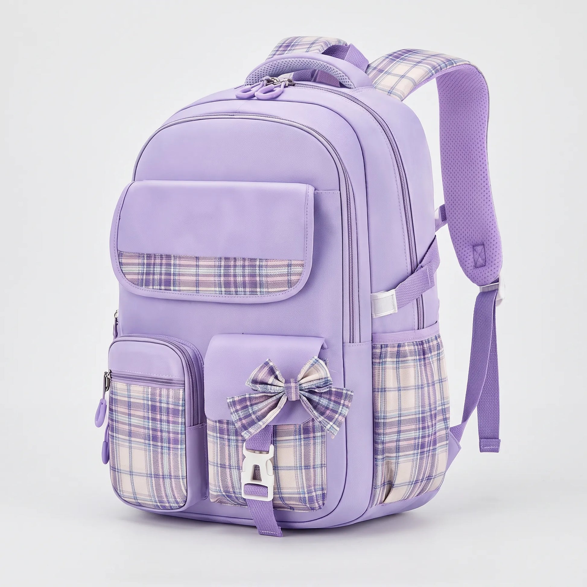 Schulrucksack Grundschule Mit Karomuster - Pledra