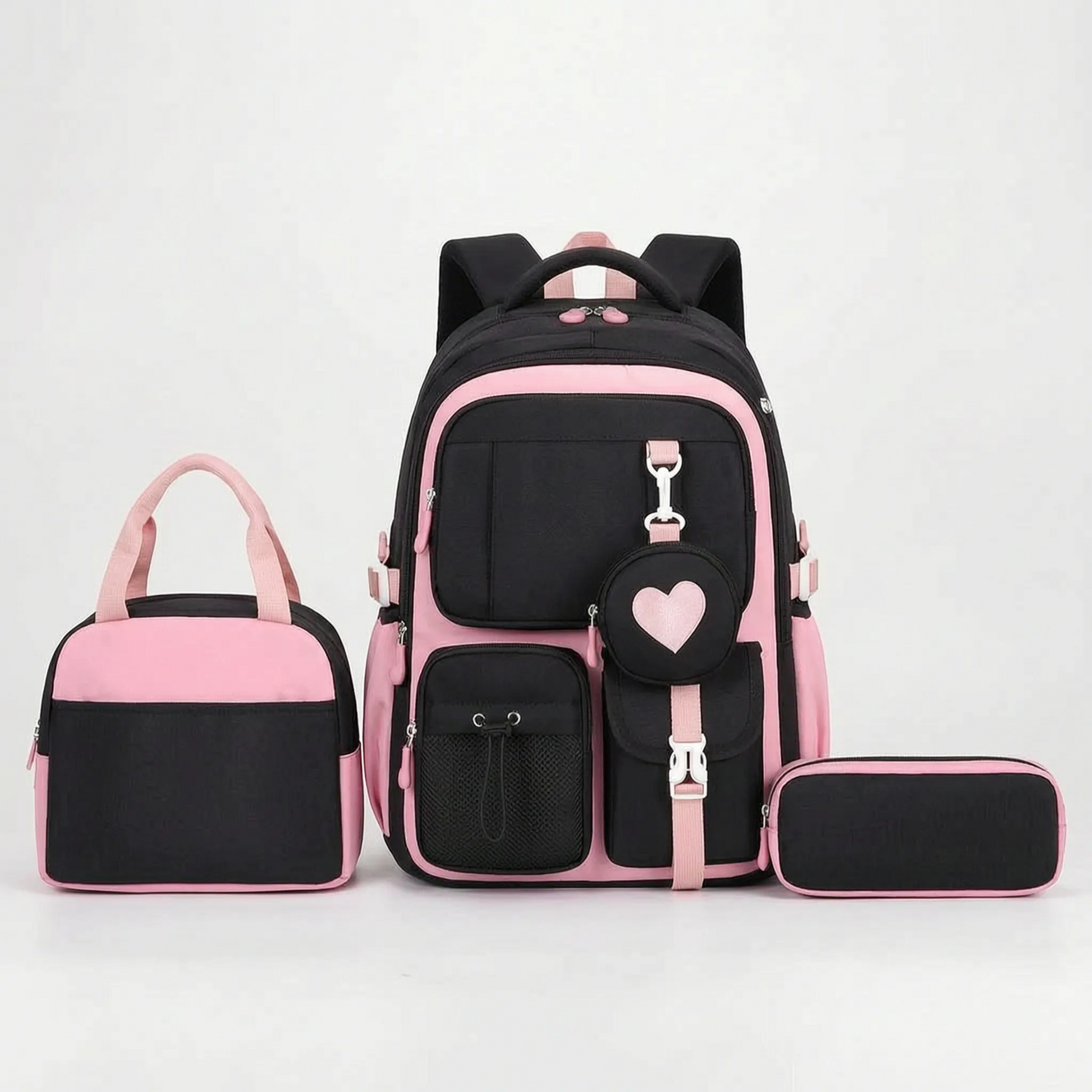 Schulrucksack Mit Geometrischem Muster Und Vielen Fächern - Kinetox