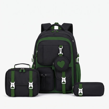 Schulrucksack Mit Geometrischem Muster Und Vielen Fächern - Kinetox
