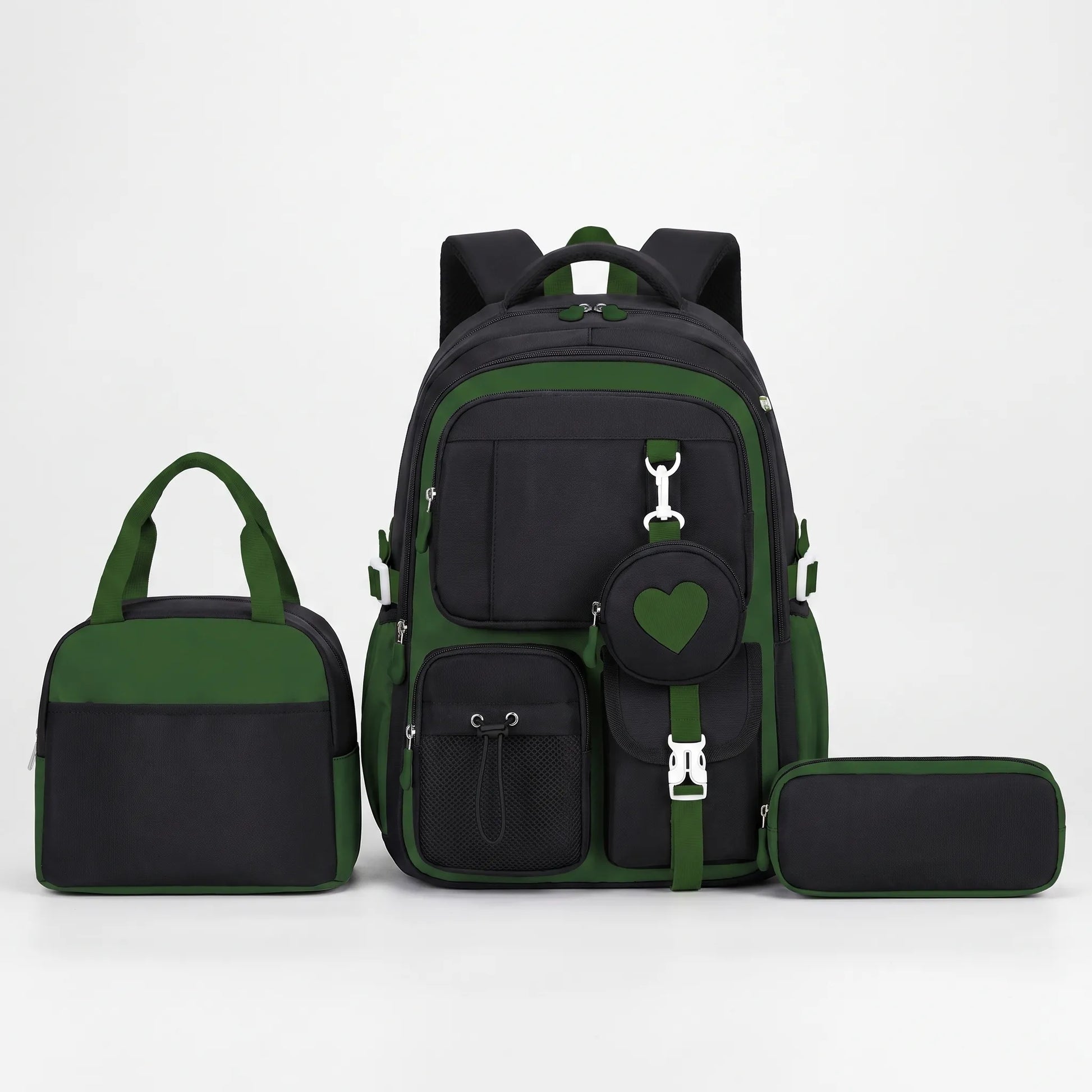 Schulrucksack Mit Geometrischem Muster Und Vielen Fächern - Kinetox