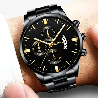 Schwarze Titanstahl Uhr - TitanTime 