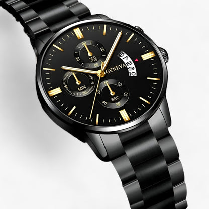 Schwarze Titanstahl Uhr - TitanTime 
