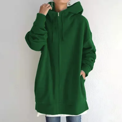 Oversized Damen-Hoodie mit Reißverschluss und Kapuze – Herbstzauber Meliora