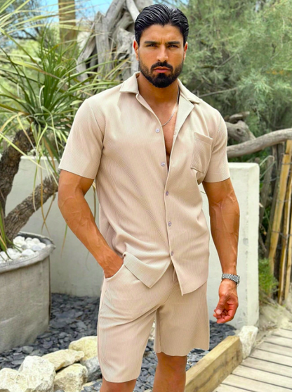 Trend Beige Premium Herren-Sommer-Set – Matteo