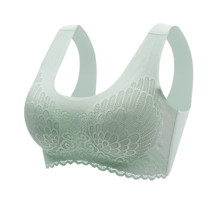 Damen-BH aus Spitze, mintgrün, nahtlos, bequem, stützend, Unterwäsche, Mode.