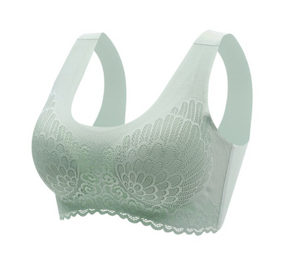 Damen-BH aus Spitze, mintgrün, nahtlos, bequem, stützend, Unterwäsche, Mode.