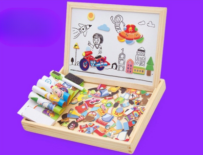 KreativBox Magnetspiel – Lernspaß mit Puzzle & Zeichentafel