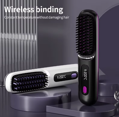 Cordless Heated Styling Brush for Short Hair, Bangs and Nape 2