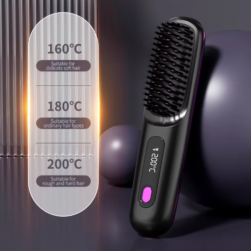 Cordless Heated Styling Brush for Short Hair, Bangs and Nape 5
