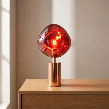 Sculptural Melted-Globe Table Lamp -  Lumellux