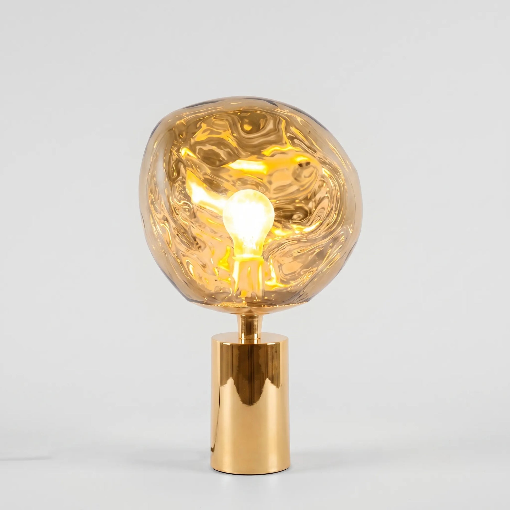 Sculptural Melted-Globe Table Lamp -  Lumellux