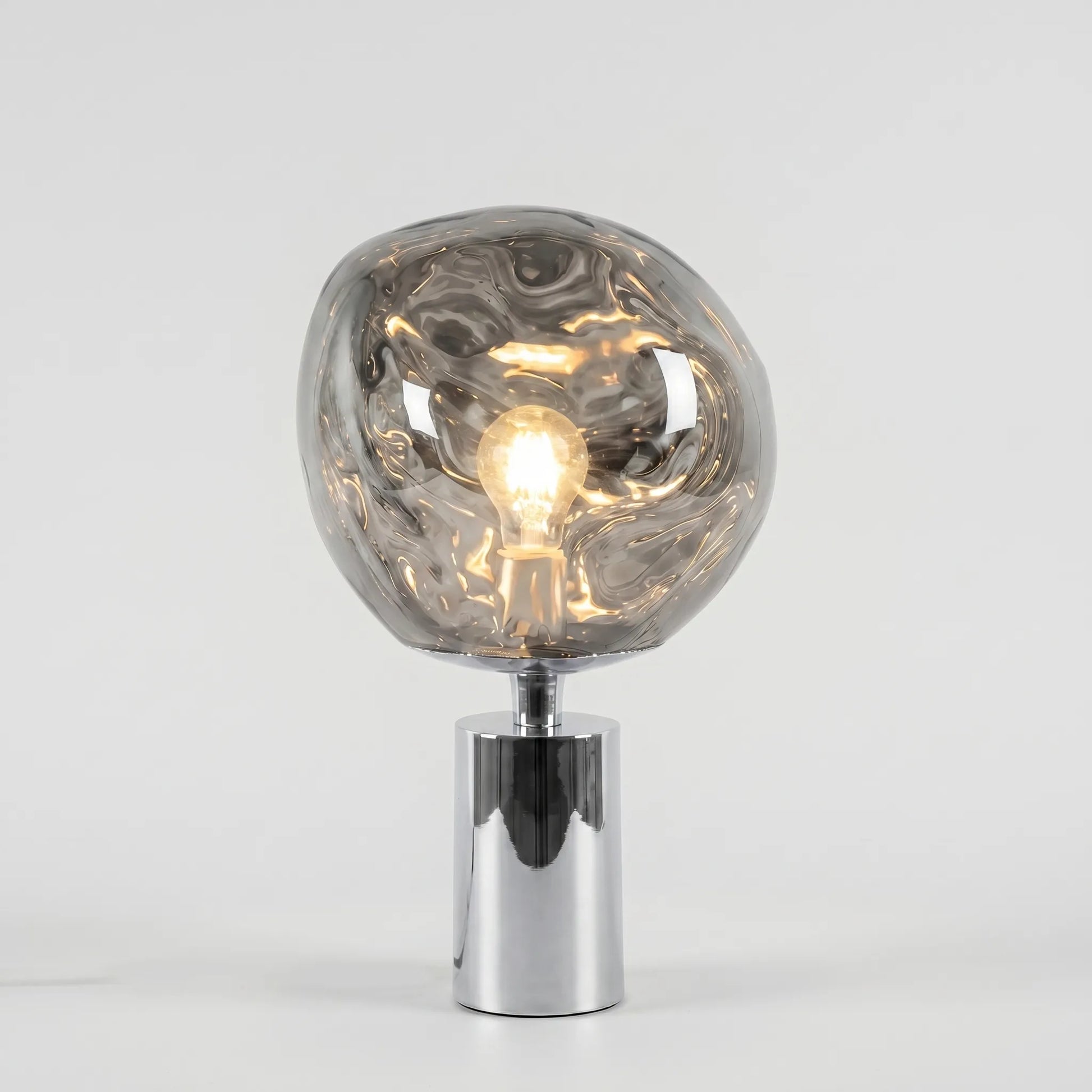 Sculptural Melted-Globe Table Lamp -  Lumellux