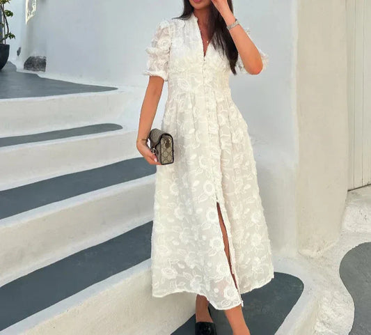 Luftiges weißes Sommerkleid – Eleni