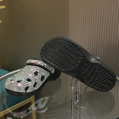 Kristallverzierte Sommer-Damenslipper aus EVA – Alviera