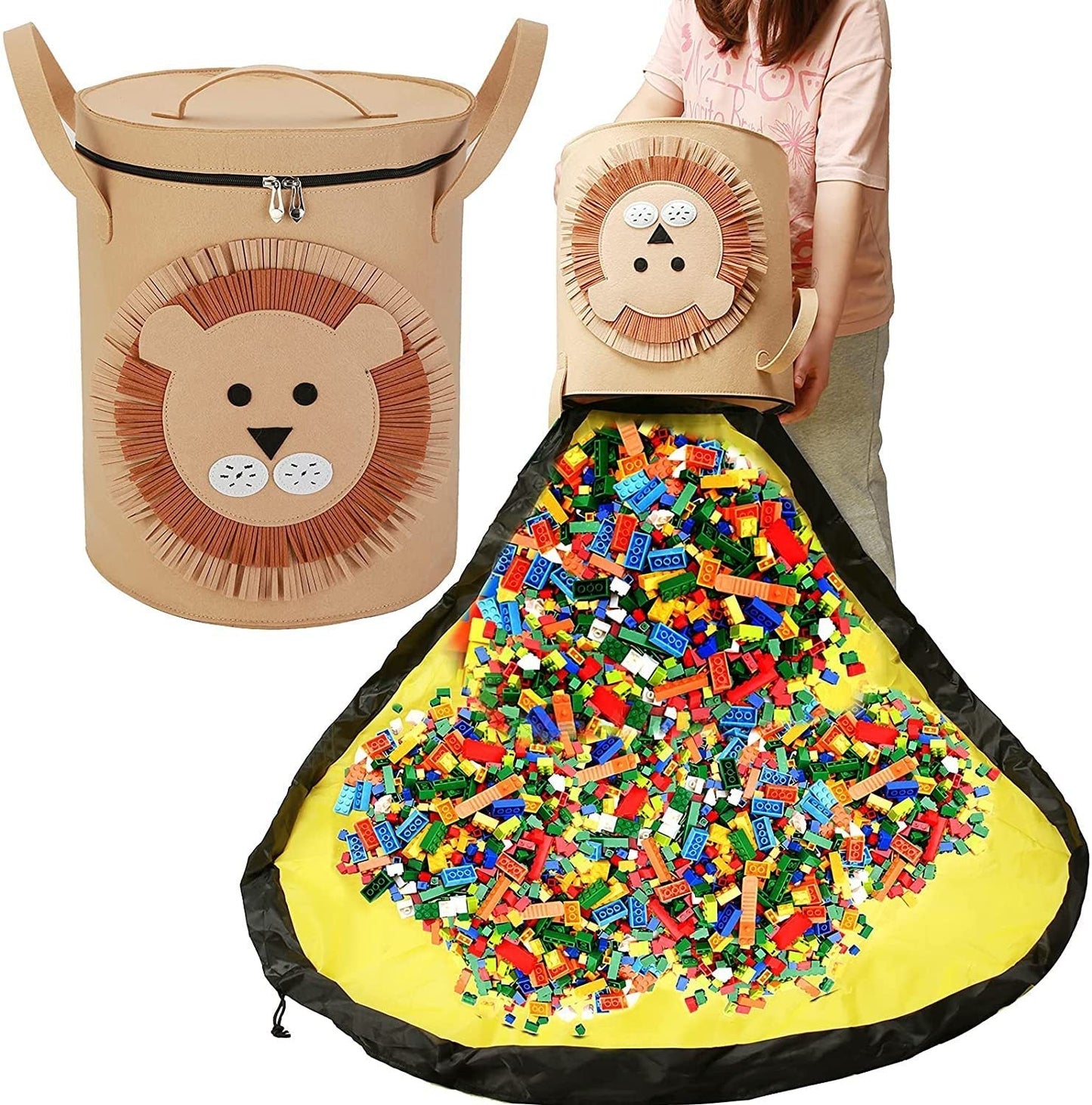 Spielteppich & Aufbewahrungskorb in einem - Lino