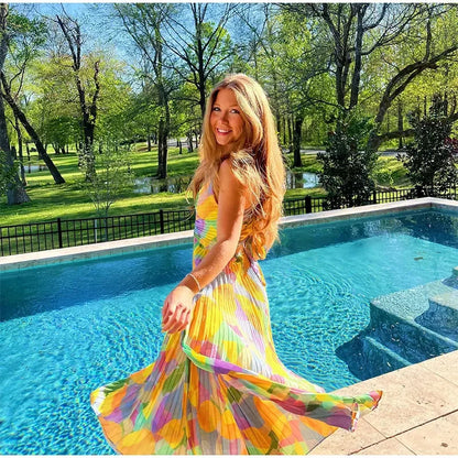 Sommerkleid mit tiefem Dekolleté und Schleifendetail – Vivienne