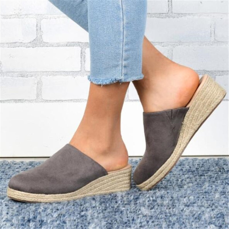 Retro Chic Keilabsatz Sandalen - Vera