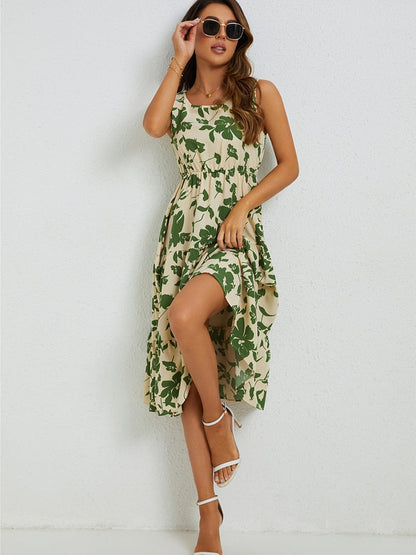 Sommer-Midi-Kleid mit Blumenmuster – Fenna
