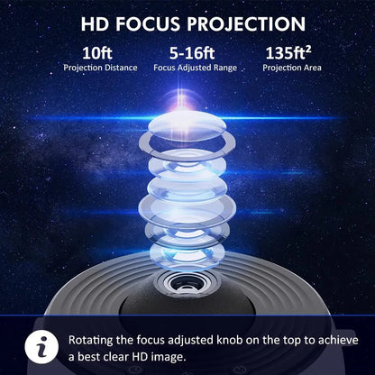 13-in-1 Galaxy Nachtlampe & Projektor – Orion