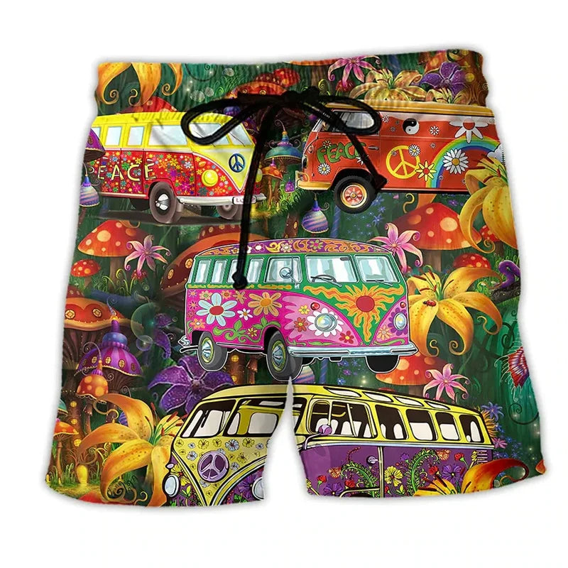 Herren-Badehose mit Graffiti-Muster – NovaBay