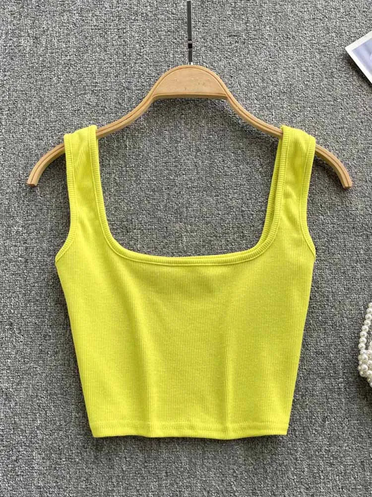 Cropped Tanktop, einfarbig – Zayra