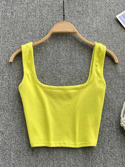Cropped Tanktop, einfarbig – Zayra