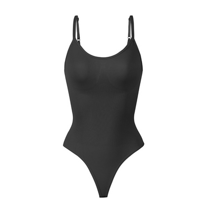 Korrigierende nahtlose hautfarbene Strumpfhose mit String – Aveline
