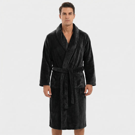 Shawl Collar Full-Length Dressing Gown - Derrick