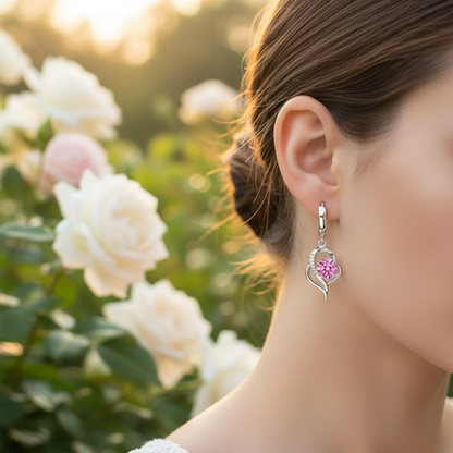 Silberne Zirkon-Ohrringe - ZirconHeart 