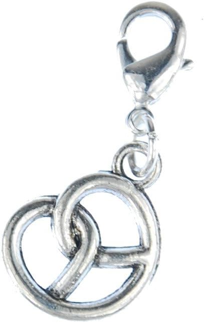 Silberner Brezel-Charm - CharmPretzel 