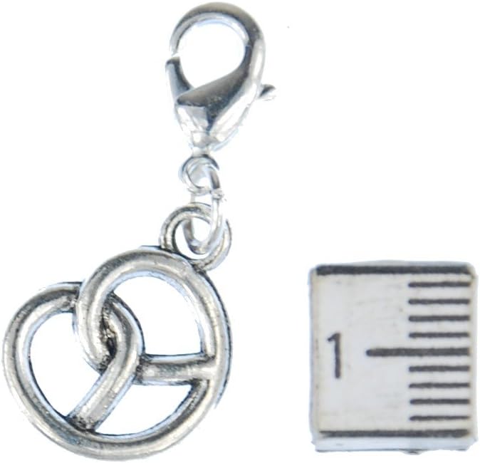 Silberner Brezel-Charm - CharmPretzel 