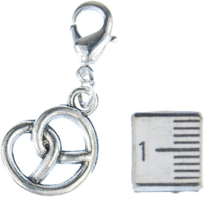 Silberner Brezel-Charm - CharmPretzel 