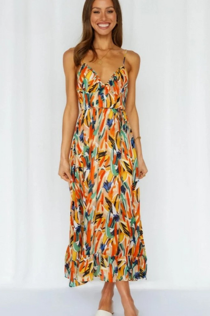 Ärmelloses Sommerkleid mit Muster – Isla