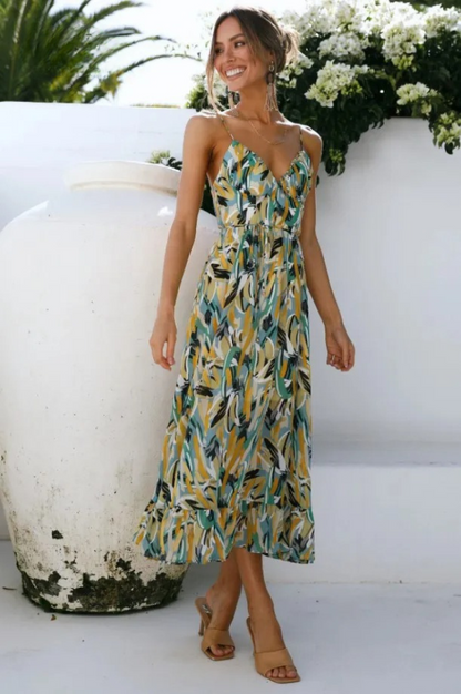 Ärmelloses Sommerkleid mit Muster – Isla